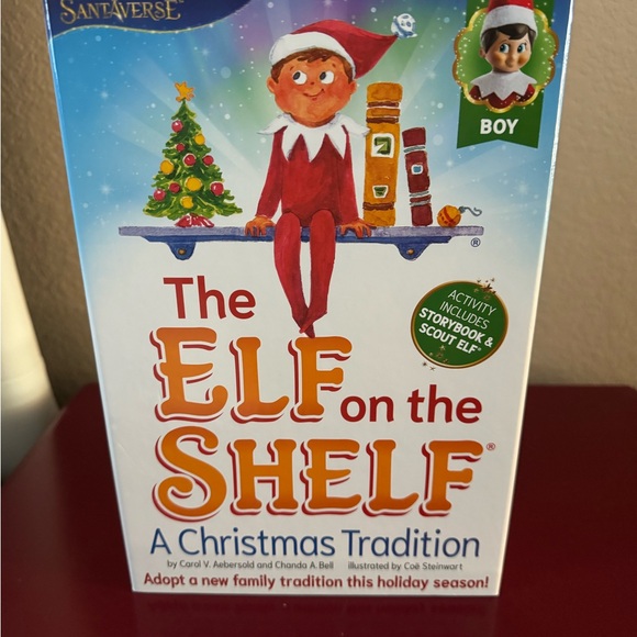 Red and Green Stuffed Elf Toy with Christmas Charm - Picture 1 of 1